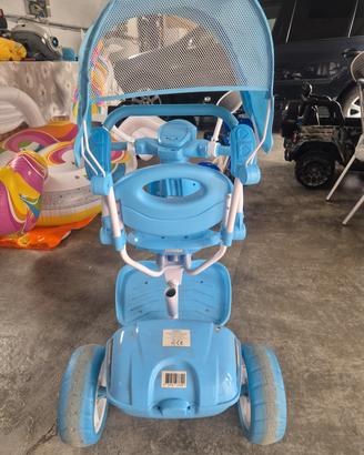 triciclo con bastone per bambini