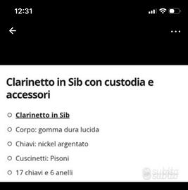 Clarinetto