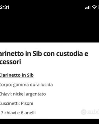 Clarinetto