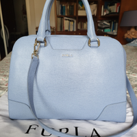 Furla bauletto celeste