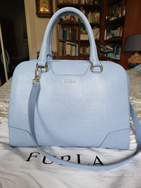 Furla bauletto celeste