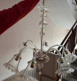 Lampadario Murano con sei luci