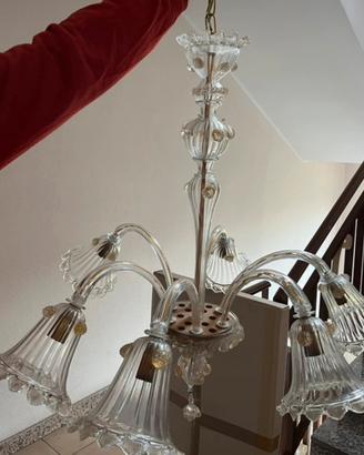 Lampadario Murano con sei luci