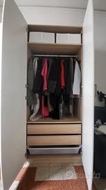 2 PAX IKEA bianco e noce