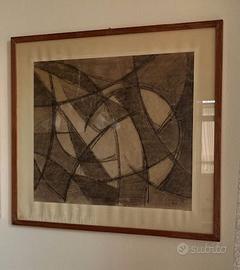 Quadro a carboncino in bianco e nero di Maurizio C