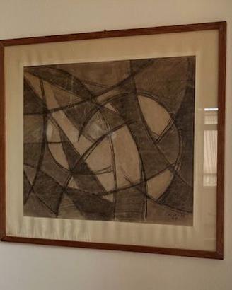 Quadro a carboncino in bianco e nero di Maurizio C