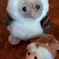 peluche riccio e gufo