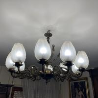 Lampadario ottone