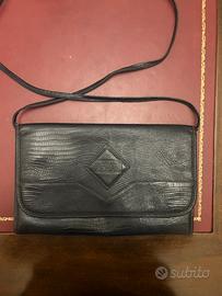 Borsa Gianfranco Ferré blu lucertola