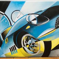 Quadro stile futurista Ferrari