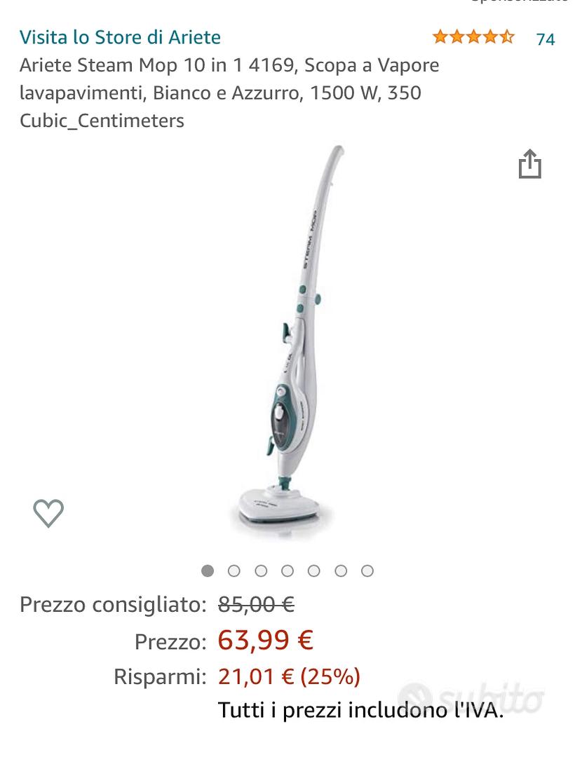 Vaporetto Ariete Steam Mop 10 in 1 NUOVO SIGILLATO - Arredamento e