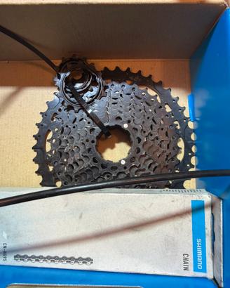 Cassetta pignoni e catena 9V MTB