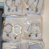 Orecchini economici metallo argentato - lotto 30pz