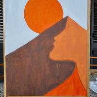 Quadro panorama acrilico su tela