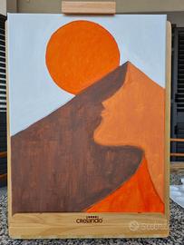 Quadro panorama acrilico su tela