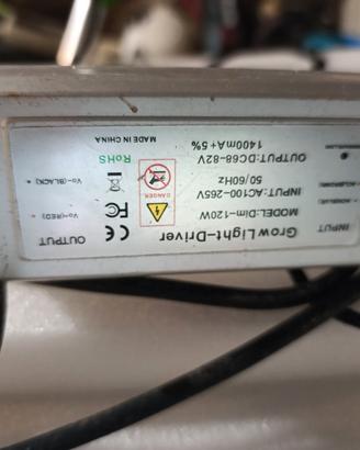 sistema idroponico lampada led full 