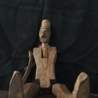 Pinocchio antico in legno burattino folk art arte