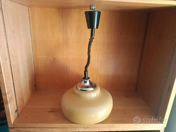 Lampadario a sospensione giallo vintage 