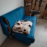 Divano letto 2 posti completo di rivestimento rete