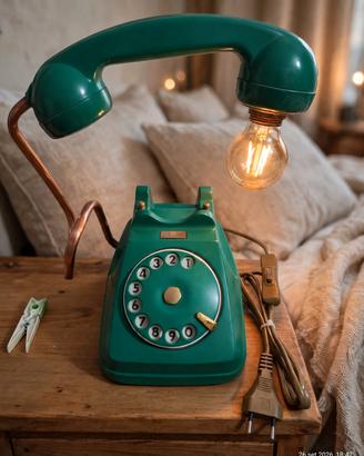 💡 LAMPADA TELEFONO VINTAGE VERDE SMERALDO 