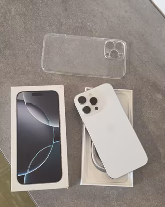 iPhone 16 pro max 256GB silver batteria 95%