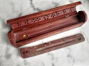 Bruciaincenso Vintage in Legno a Bauletto