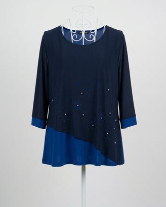 Maglietta elegante asimmetrica tg unica mai messa