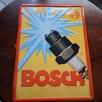 cartello smaltato pubblicitario candele Bosch