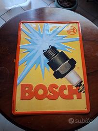 cartello smaltato pubblicitario candele Bosch