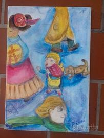 Quadretto 20 X 30, figure di fantasia