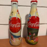 Coca cola coppia bottiglie collezione