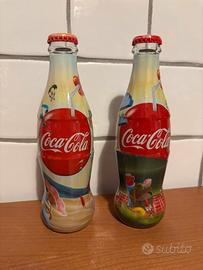 Coca cola coppia bottiglie collezione