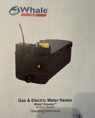 Scaldacqua camper Whale 8L gas/220V