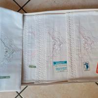 Bassetti set 4 Asciugamani vintage Ricamati a Mano