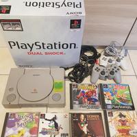 console ps1 con scatola + giochi