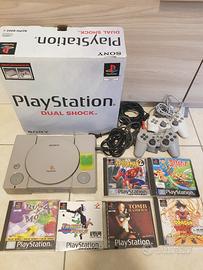 console ps1 con scatola + giochi