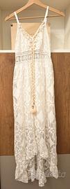Abito Lungo Bianco Stile Boho-Chic