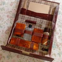 Beauty trousse set toiletta uomo in pelle