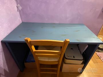Scrivania in legno massello falegmame