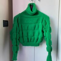 Maglione verde in maglia