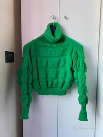 Maglione verde in maglia