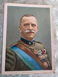 Cartoncino con immagine di S.M. Vittorio Emanuele 