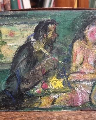 Leone Marcon (Bo, 1895 - ?) "Il pittore e la model