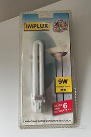 LAMPADA A RISPARMIO ENERGETICO 9W PL 230V IMPLUX