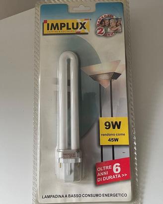 LAMPADA A RISPARMIO ENERGETICO 9W PL 230V IMPLUX