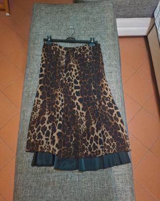 Gonna fantasia leopardata Carla Ferroni