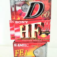 Musicassette nuove da registrare musica e parole