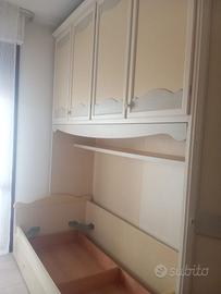ARMADIO A PONTE CON LETTO + SCRIVANIA + MENSOLA