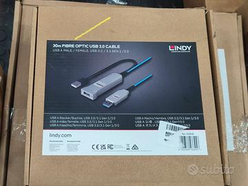 Cavo Fibra Ottica USB 3.0 Lindy 30m