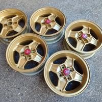 5 Cerchi Originali Abarth Cromodora Da 13 Gold Oro